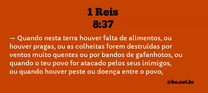 1 Reis 8:37 NTLH
