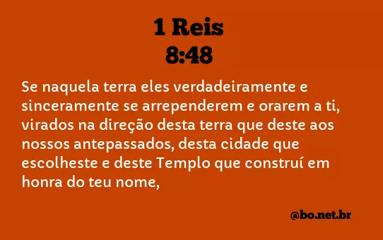 1 Reis 8:48 NTLH