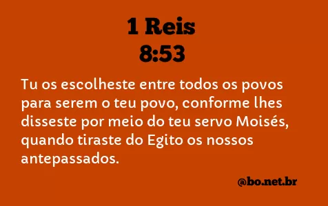 1 Reis 8:53 NTLH
