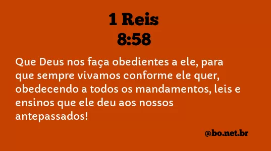 1 Reis 8:58 NTLH