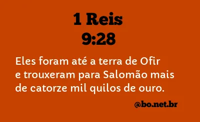 1 Reis 9:28 NTLH