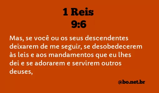 1 Reis 9:6 NTLH