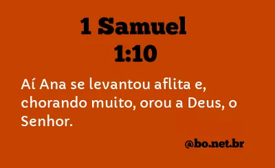 1 Samuel 1:10 NTLH