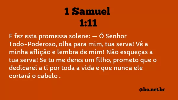 1 Samuel 1:11 NTLH