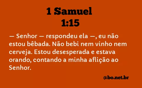 1 Samuel 1:15 NTLH