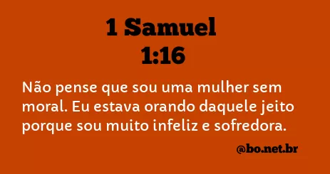 1 Samuel 1:16 NTLH