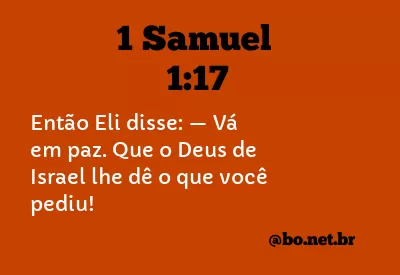 1 Samuel 1:17 NTLH