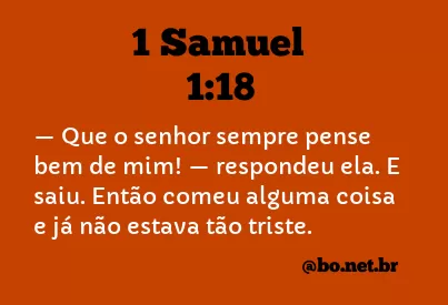1 Samuel 1:18 NTLH