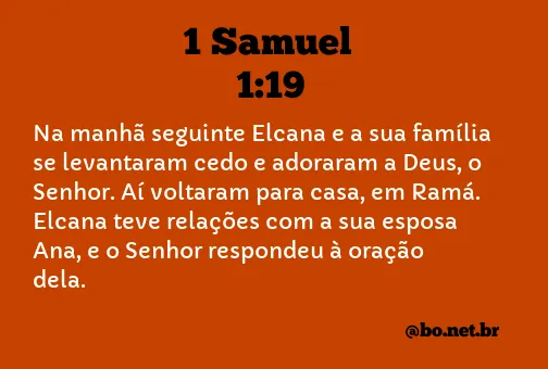 1 Samuel 1:19 NTLH