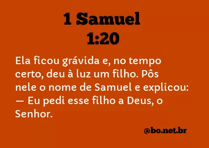 1 Samuel 1:20 NTLH