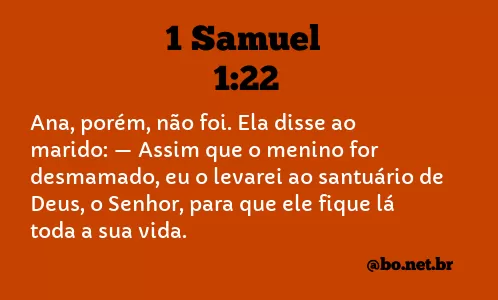 1 Samuel 1:22 NTLH