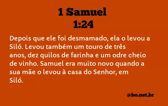 1 Samuel 1:24 NTLH