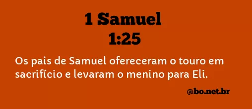 1 Samuel 1:25 NTLH
