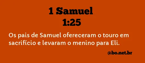 1 Samuel 1:25 NTLH