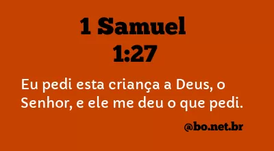 1 Samuel 1:27 NTLH
