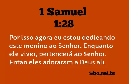 1 Samuel 1:28 NTLH