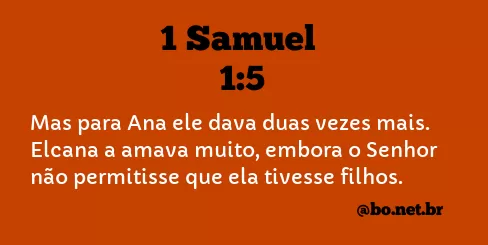 1 Samuel 1:5 NTLH
