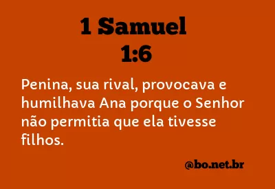 1 Samuel 1:6 NTLH