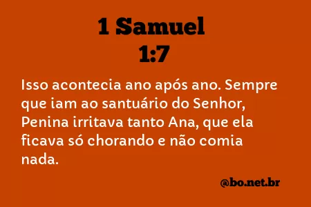 1 Samuel 1:7 NTLH
