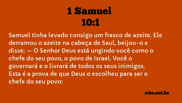 1 Samuel 10:1 NTLH