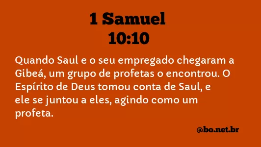 1 Samuel 10:10 NTLH