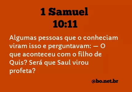 1 Samuel 10:11 NTLH