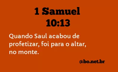 1 Samuel 10:13 NTLH