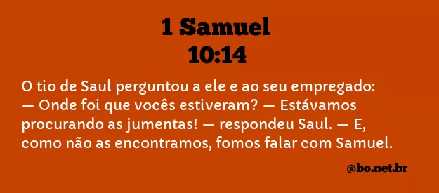 1 Samuel 10:14 NTLH