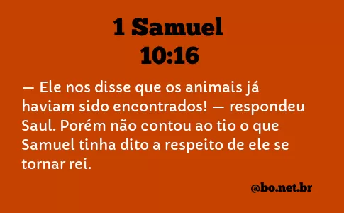 1 Samuel 10:16 NTLH