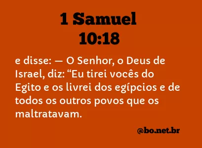 1 Samuel 10:18 NTLH