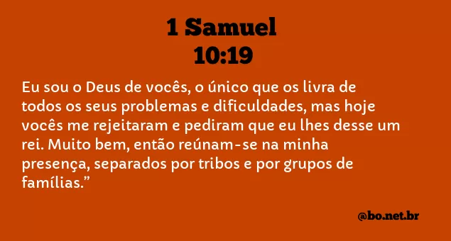 1 Samuel 10:19 NTLH