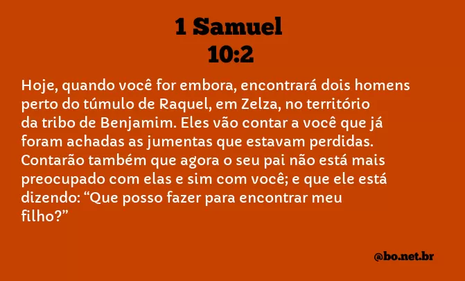 1 Samuel 10:2 NTLH