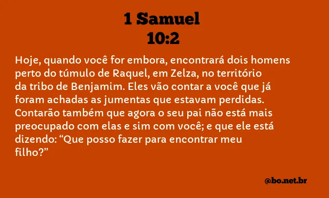 1 Samuel 10:2 NTLH