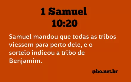 1 Samuel 10:20 NTLH