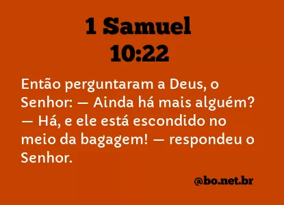 1 Samuel 10:22 NTLH