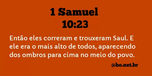 1 Samuel 10:23 NTLH