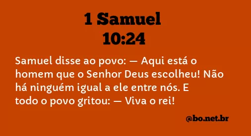 1 Samuel 10:24 NTLH