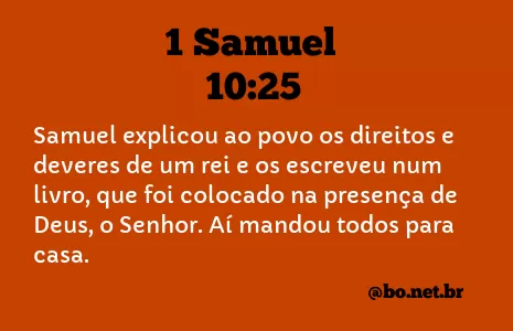 1 Samuel 10:25 NTLH