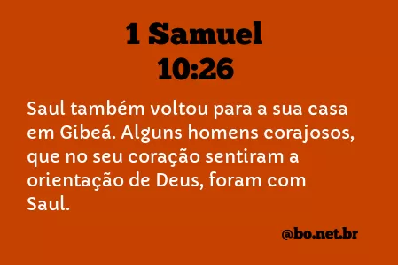 1 Samuel 10:26 NTLH