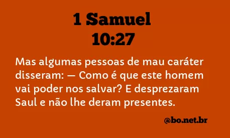 1 Samuel 10:27 NTLH