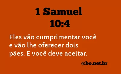 1 Samuel 10:4 NTLH