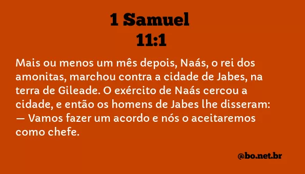 1 Samuel 11:1 NTLH