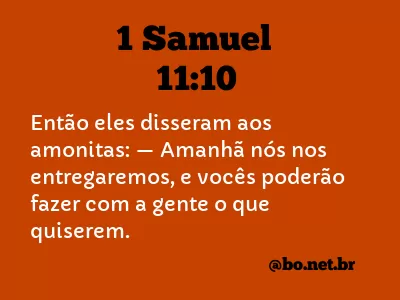 1 Samuel 11:10 NTLH
