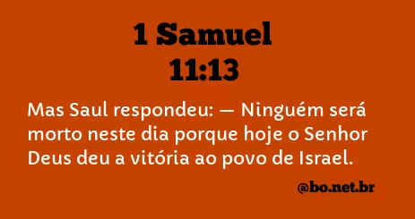 1 Samuel 11:13 NTLH
