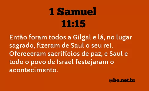 1 Samuel 11:15 NTLH