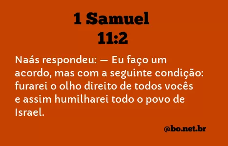 1 Samuel 11:2 NTLH