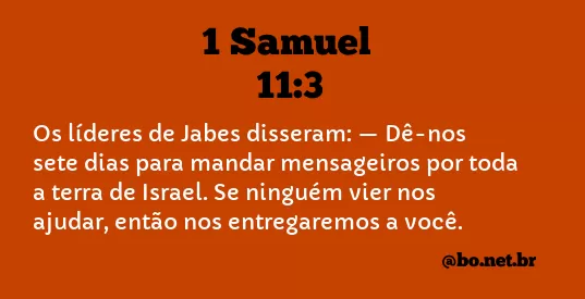 1 Samuel 11:3 NTLH