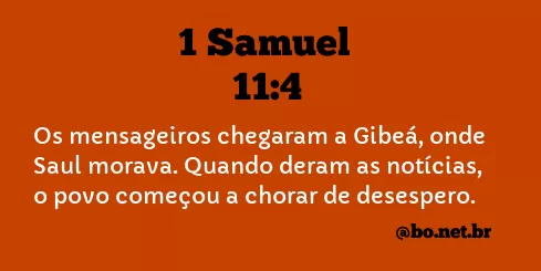1 Samuel 11:4 NTLH