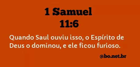 1 Samuel 11:6 NTLH