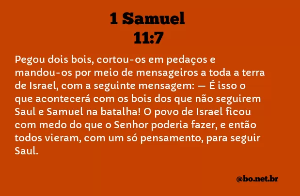 1 Samuel 11:7 NTLH